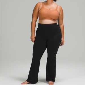 Lululemon Black Groove Flared Yoga Pants - OLD WUNDER UNDER MATERIAL